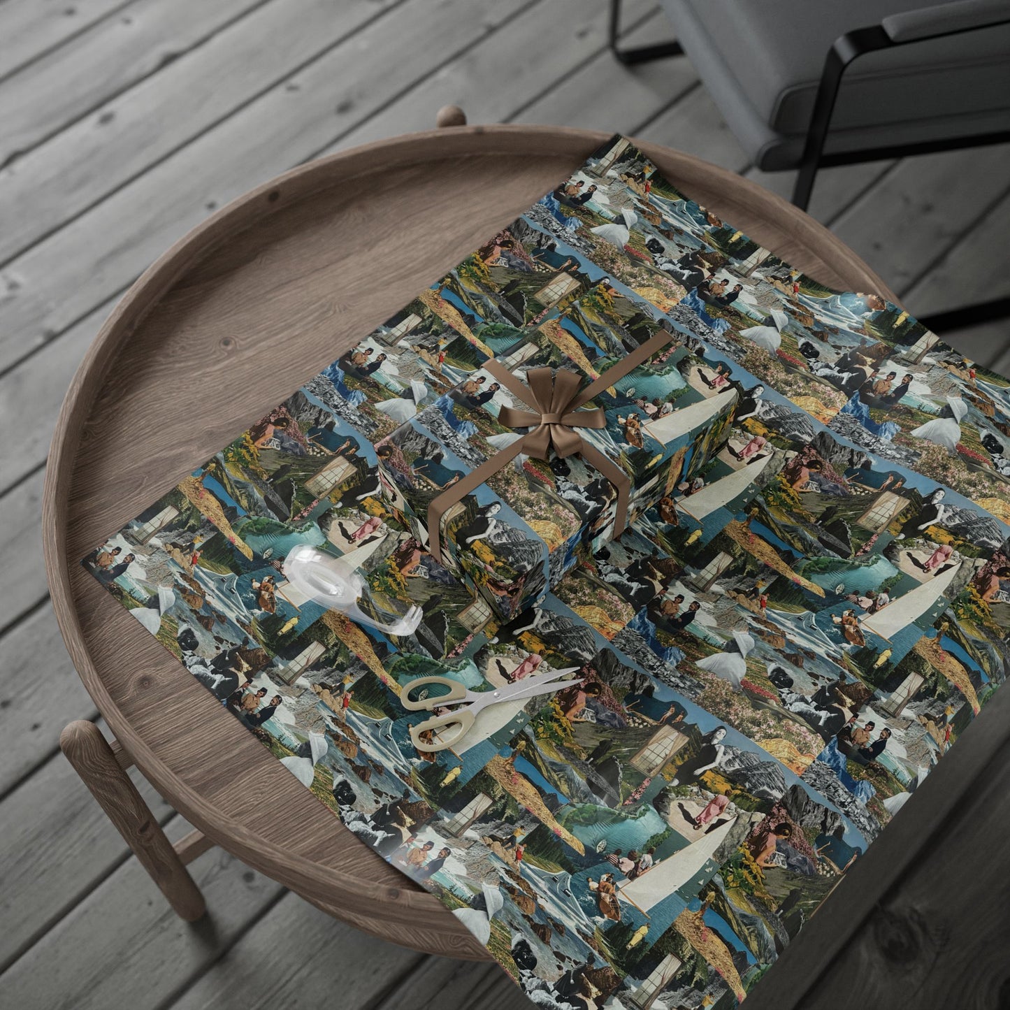 Create Your Own World | Collage Art Wrapping Paper