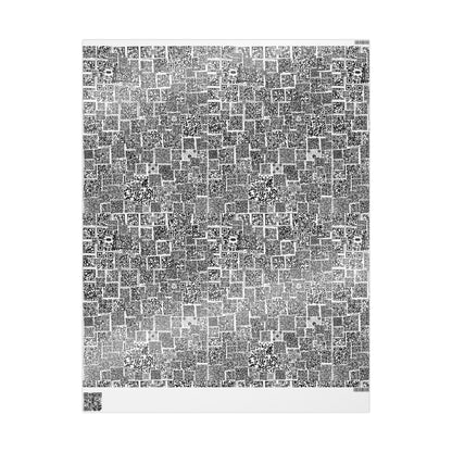 QR Code Pattern Wrapping Paper — Modern Black & White Gift Wrap