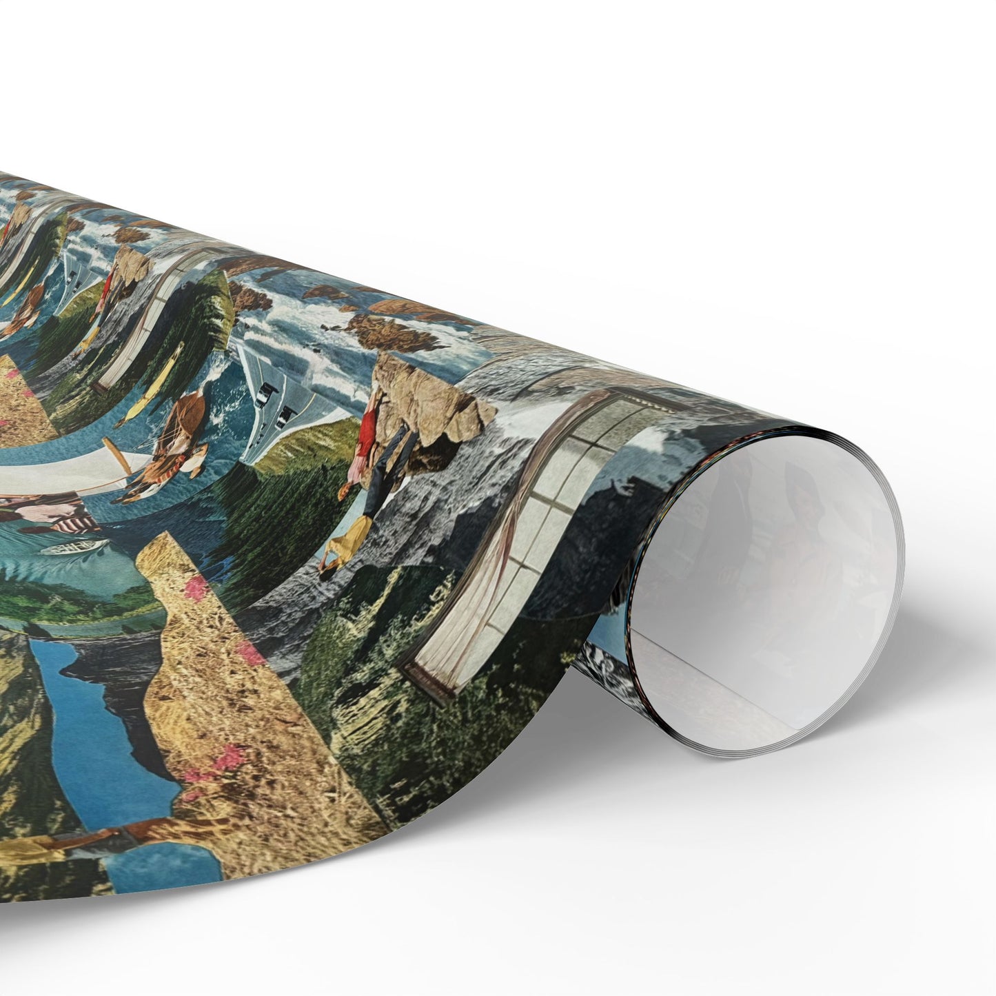 Create Your Own World | Collage Art Wrapping Paper