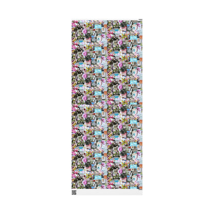 Pretty in Pink | Analog Collage Wrapping Paper