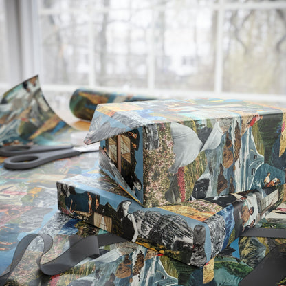Create Your Own World | Collage Art Wrapping Paper