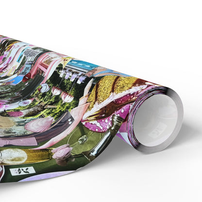 Pretty in Pink | Analog Collage Wrapping Paper