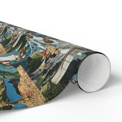 Create Your Own World | Collage Art Wrapping Paper