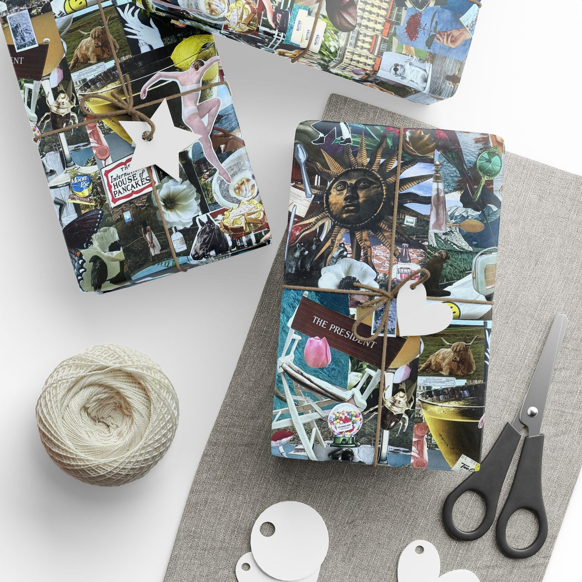 Cool Girl | Analog Collage Wrapping Paper
