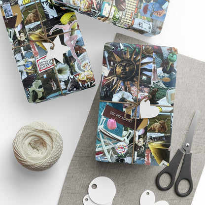 Cool Girl | Analog Collage Wrapping Paper