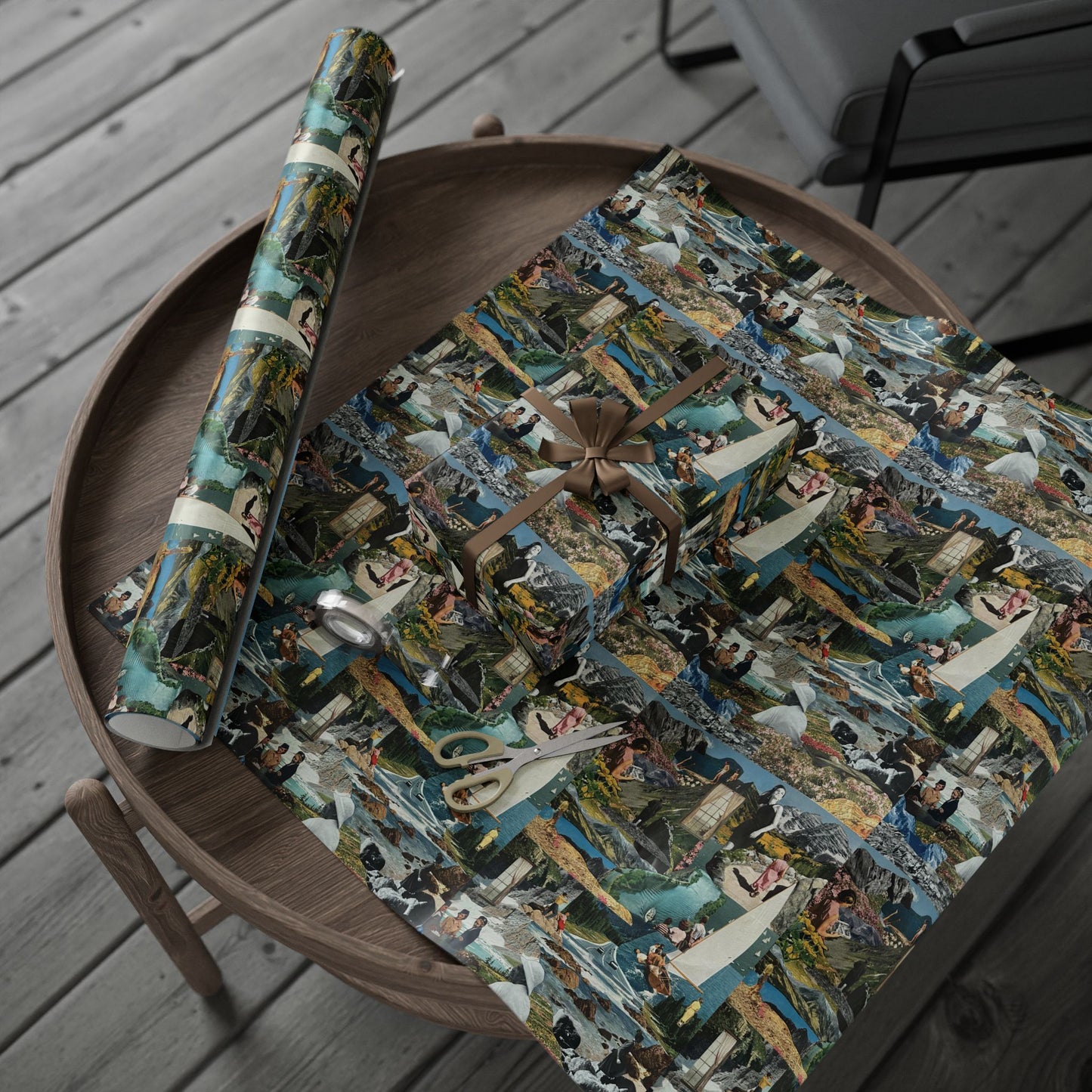 Create Your Own World | Collage Art Wrapping Paper