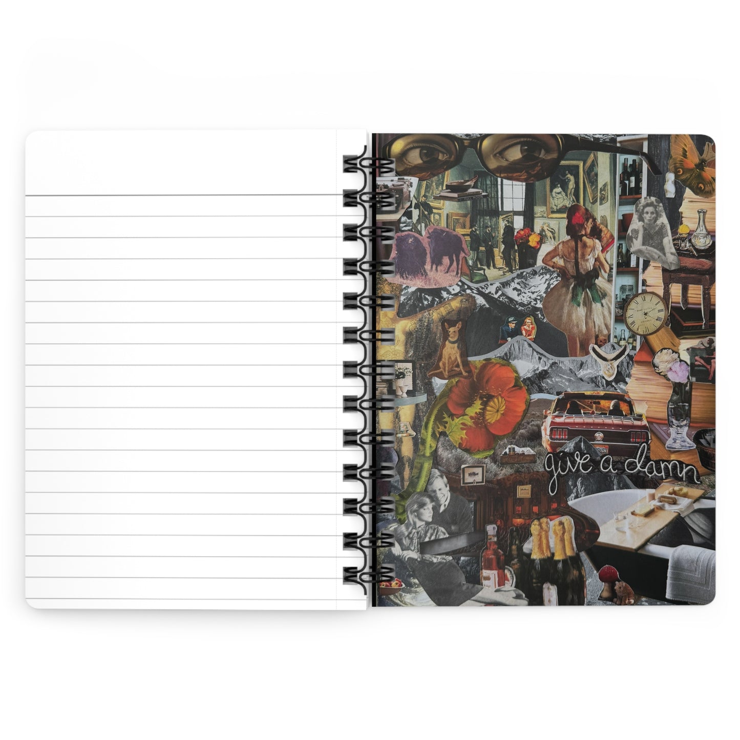 Velvet Daisy | Mini Spiral Notebook — Surreal Retro Art Notebook