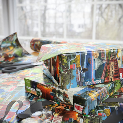 GREENVILLE, SC Collage Wrapping Paper