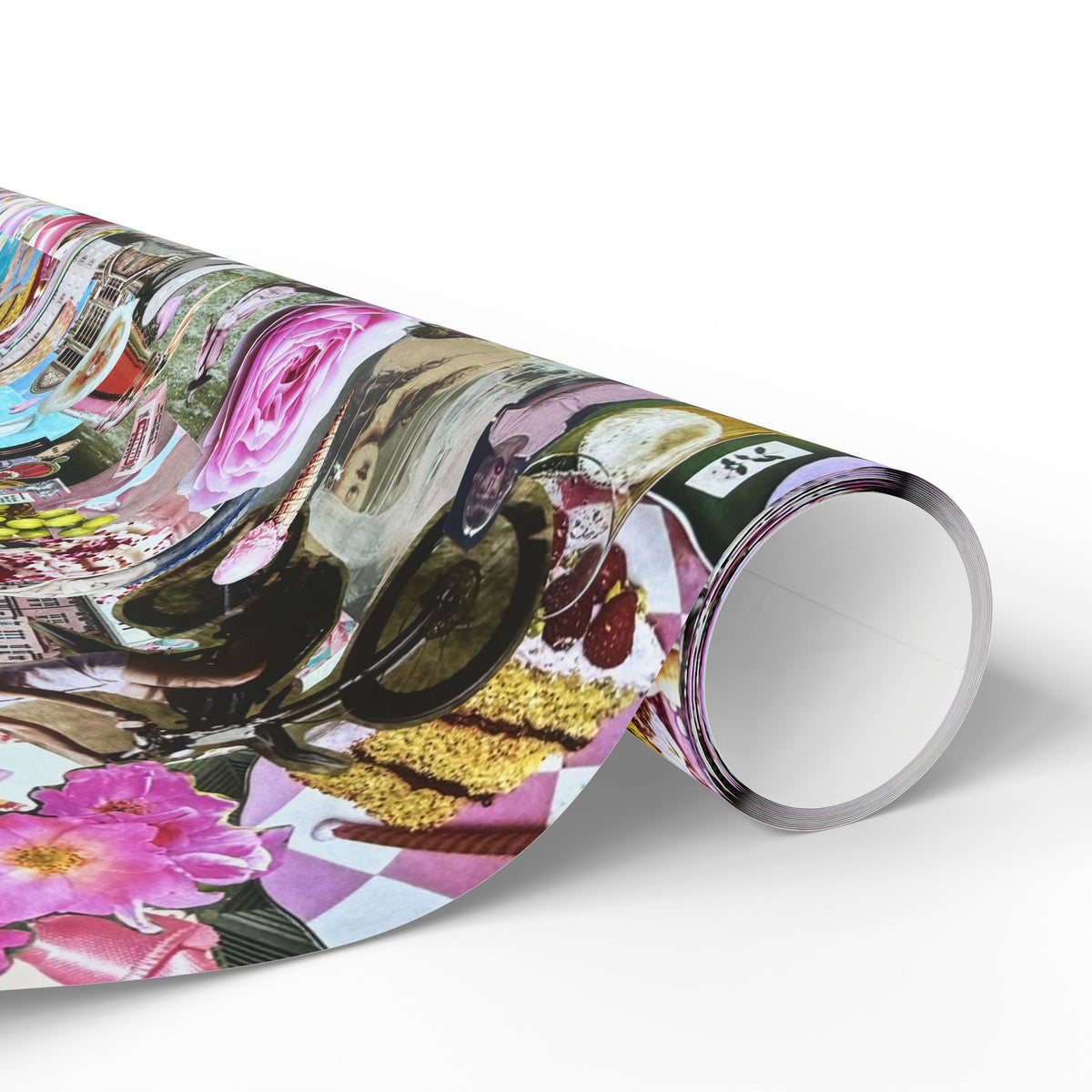 Pretty in Pink | Analog Collage Wrapping Paper
