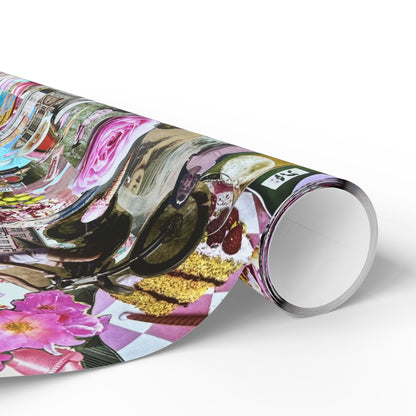 Pretty in Pink | Analog Collage Wrapping Paper