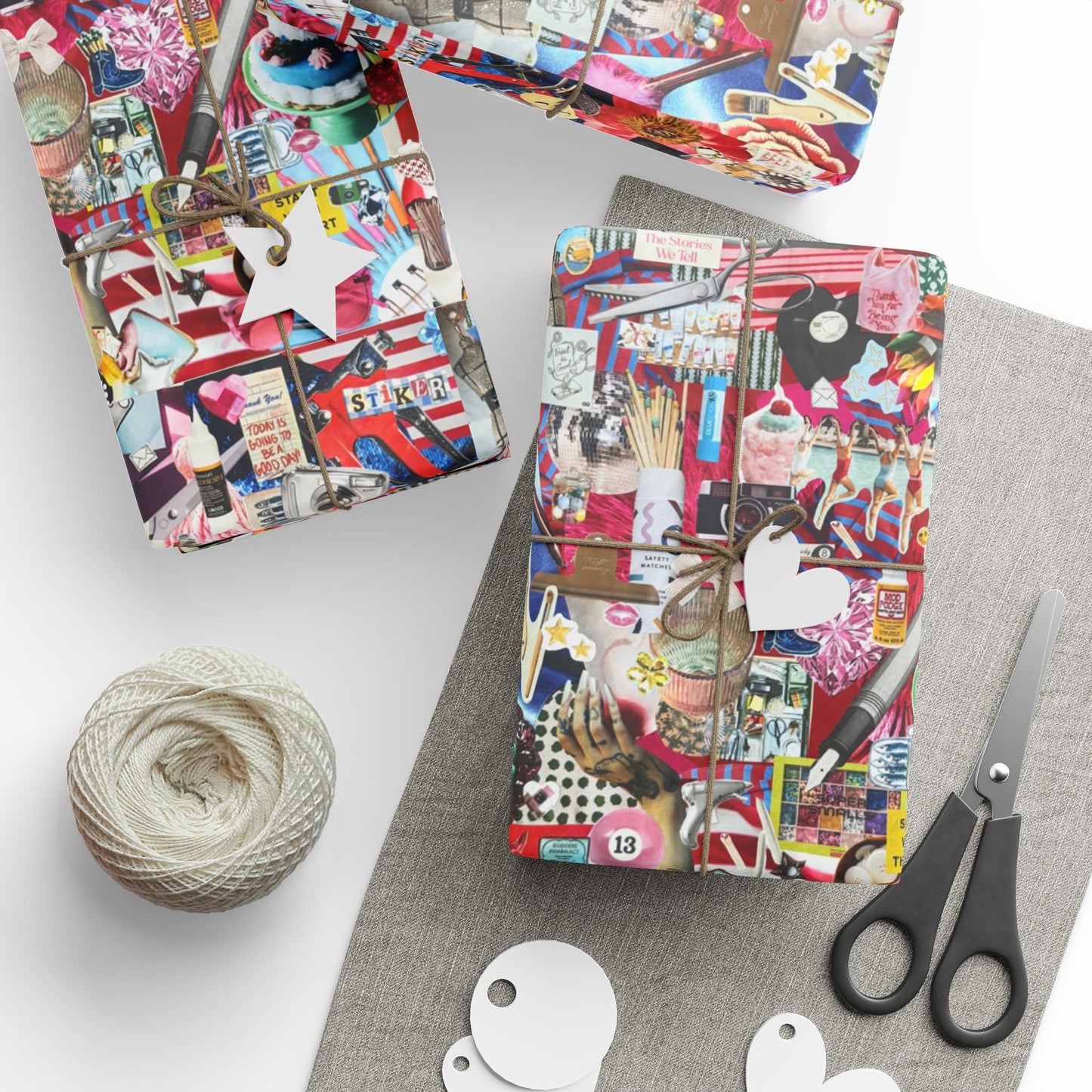 In My Crafty Era | Collage Art Wrapping Paper