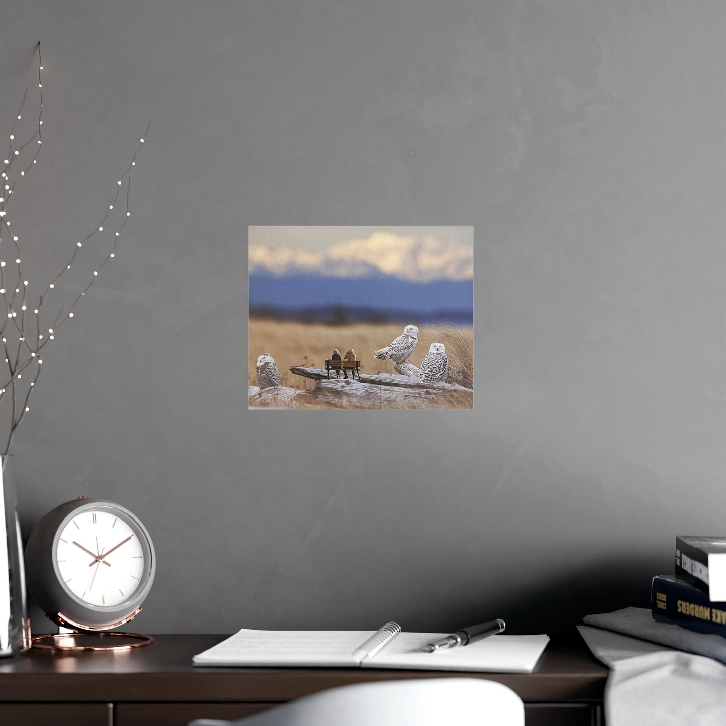 Snowy Owl Collage Poster – Wildlife Wall Art