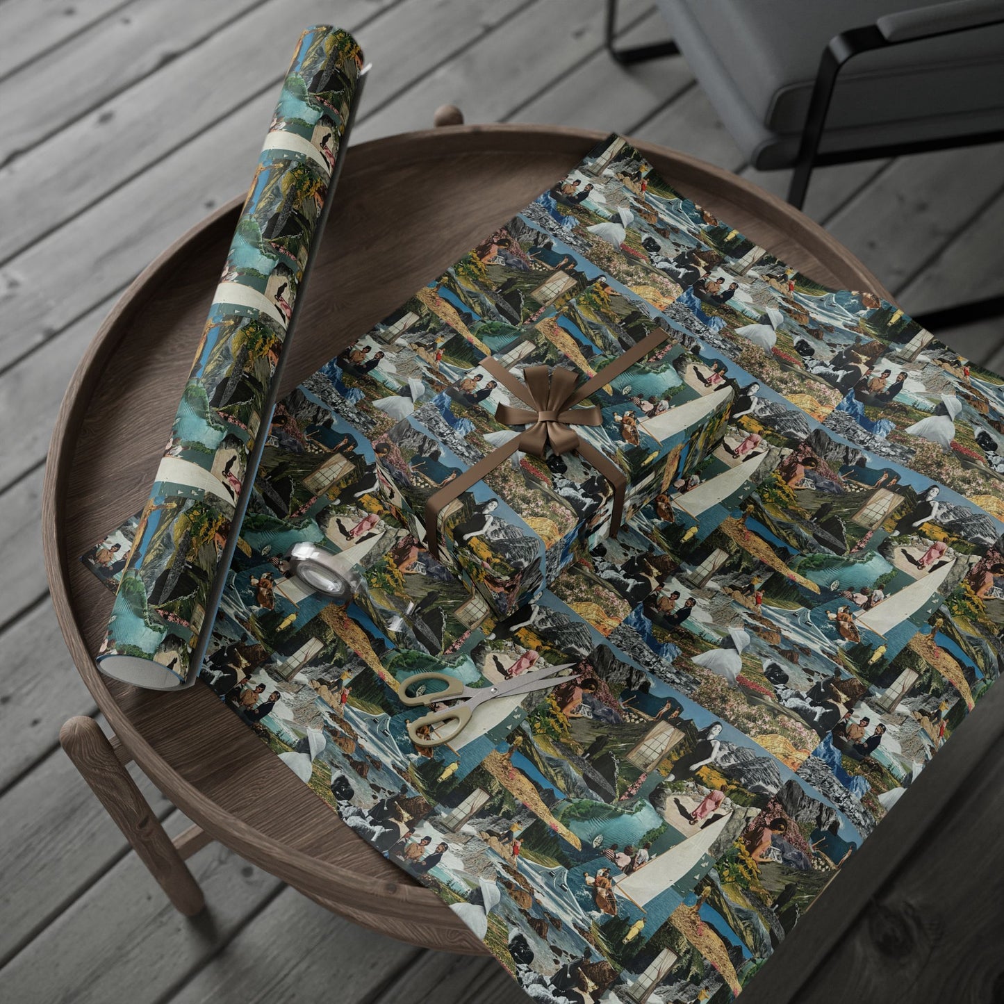 Create Your Own World | Collage Art Wrapping Paper