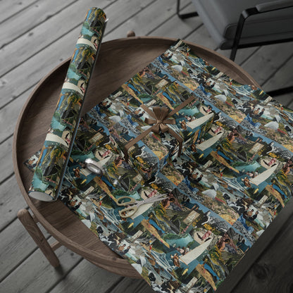 Create Your Own World | Collage Art Wrapping Paper