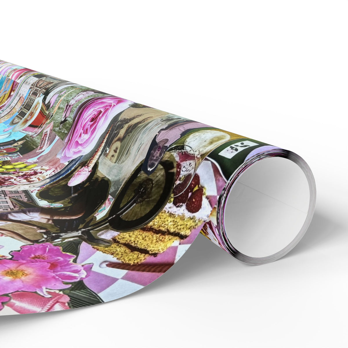 Pretty in Pink | Analog Collage Wrapping Paper