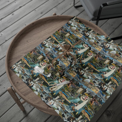 Create Your Own World | Collage Art Wrapping Paper