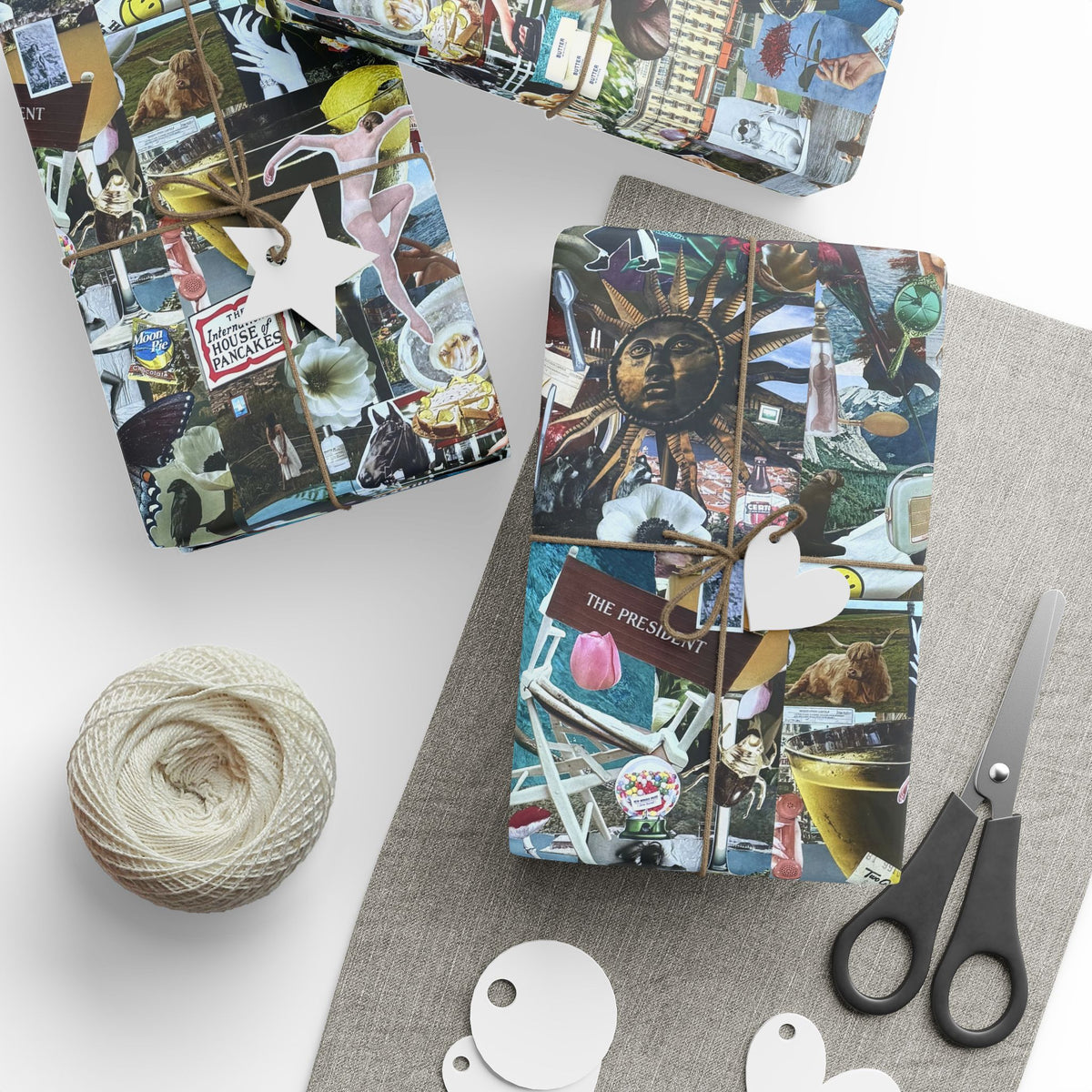 Cool Girl | Analog Collage Wrapping Paper