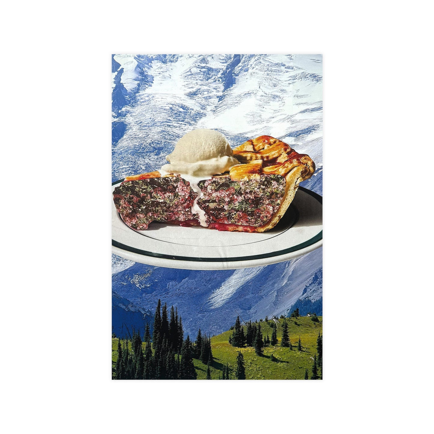 Petals & Powder | Vintage Food Collage Art Print