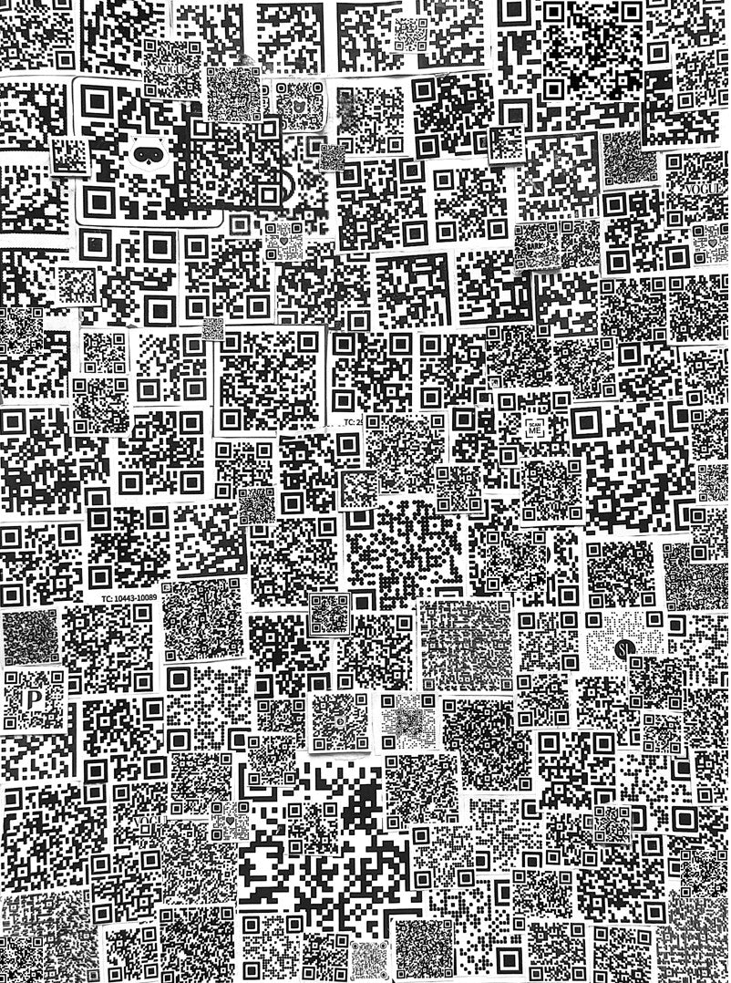 QR Code Pattern Wrapping Paper — Modern Black & White Gift Wrap