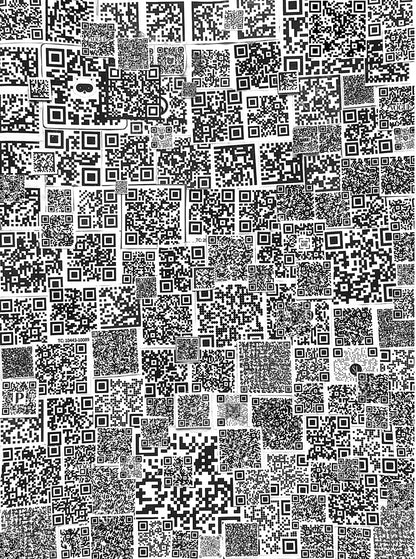 QR Code Pattern Wrapping Paper — Modern Black & White Gift Wrap