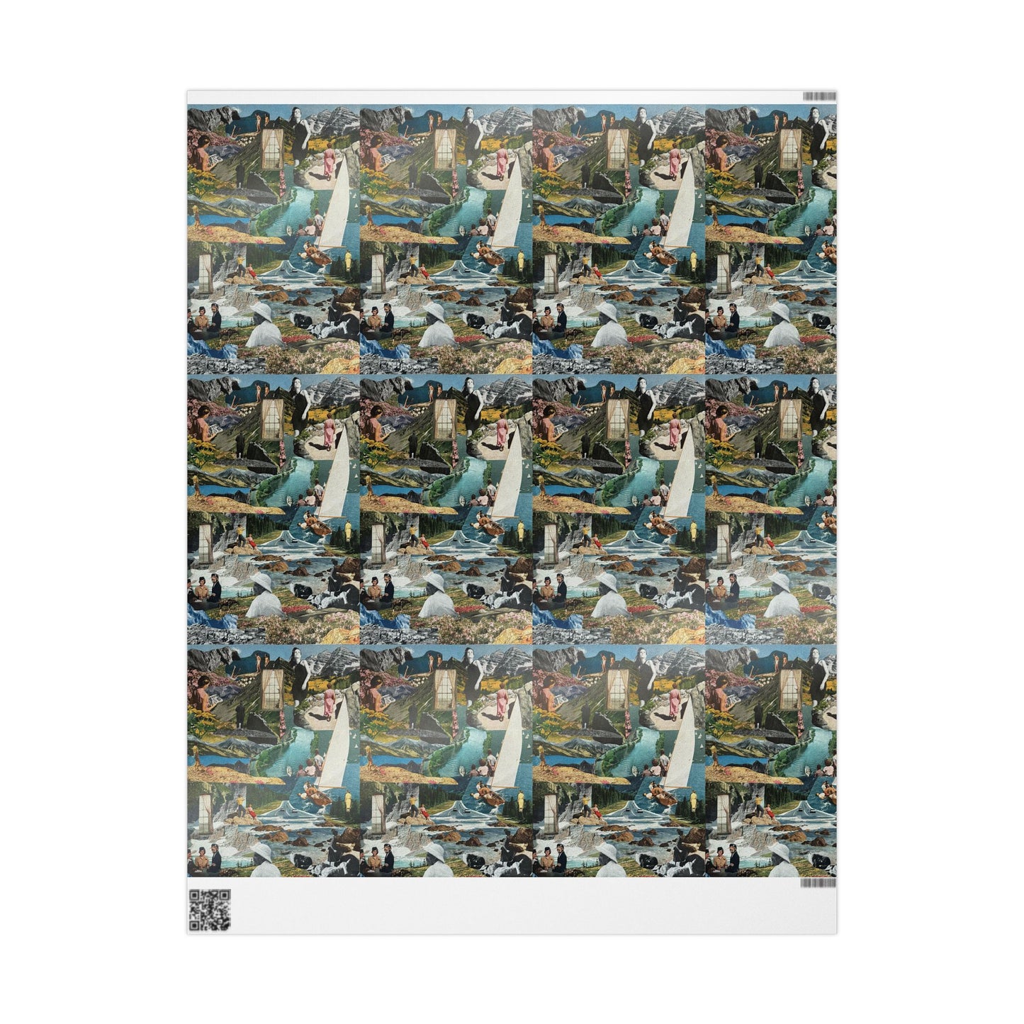 Create Your Own World | Collage Art Wrapping Paper
