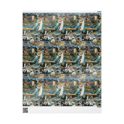 Create Your Own World | Collage Art Wrapping Paper