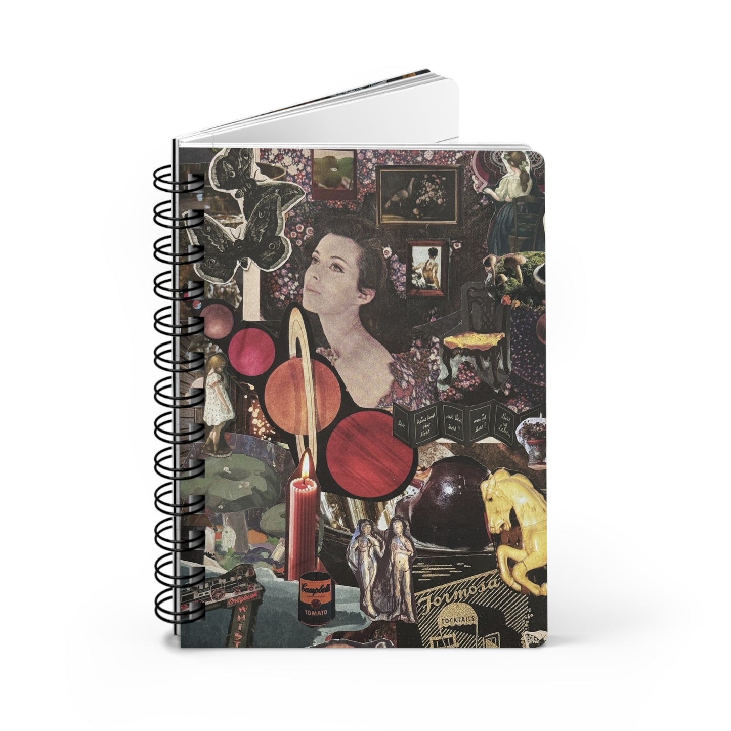 Velvet Daisy | Mini Spiral Notebook — Surreal Retro Art Notebook