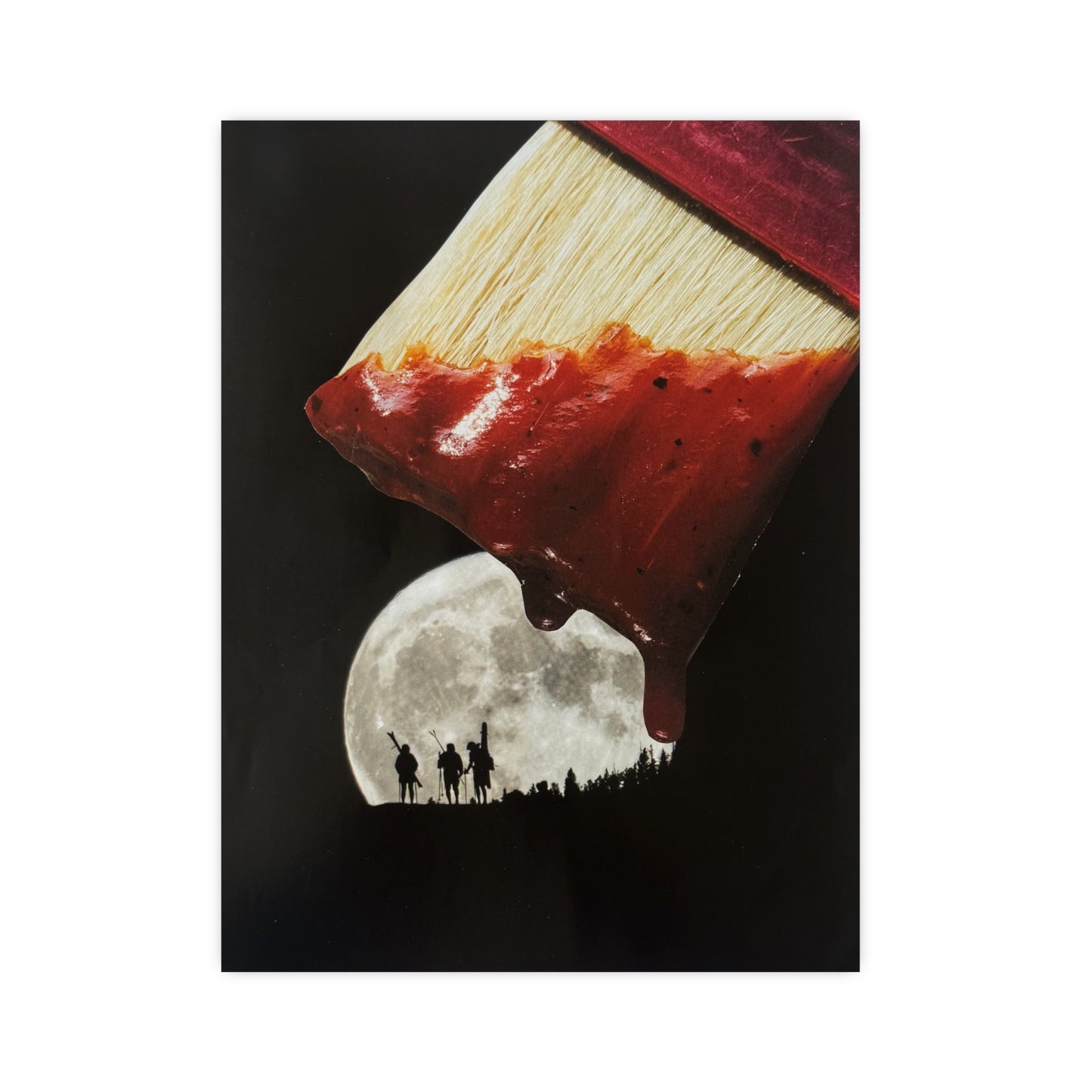 BBQ Moon | Analog Collage Art Print