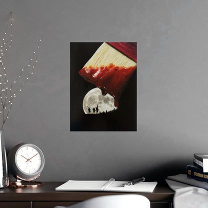 BBQ Moon | Analog Collage Art Print