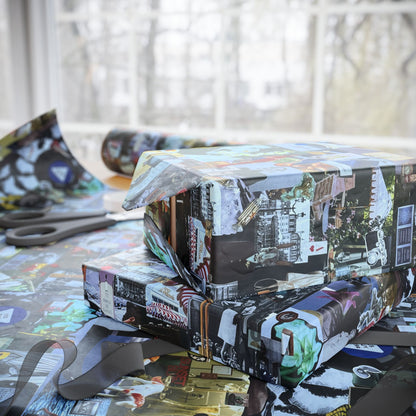 Lipstick and Loud Noises  | Collage Wrapping Paper