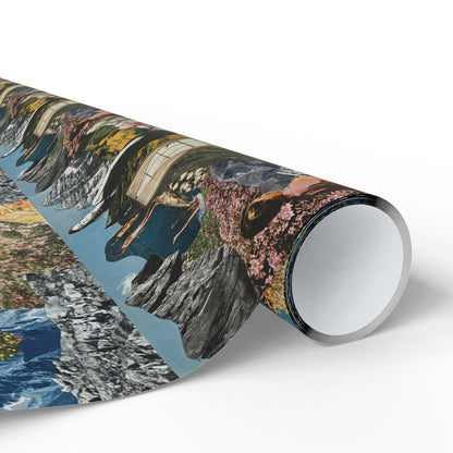 Create Your Own World | Collage Art Wrapping Paper