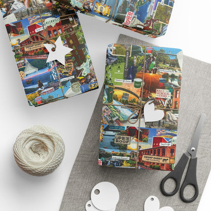 GREENVILLE, SC Collage Wrapping Paper