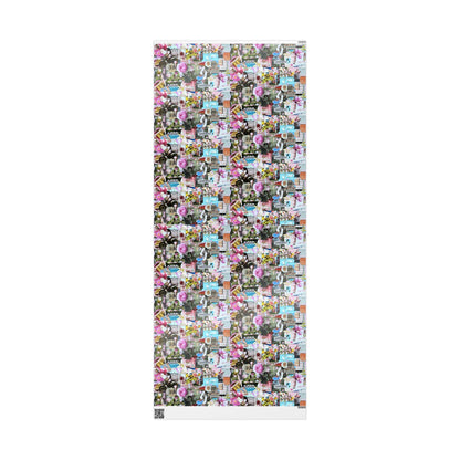 Pretty in Pink | Analog Collage Wrapping Paper