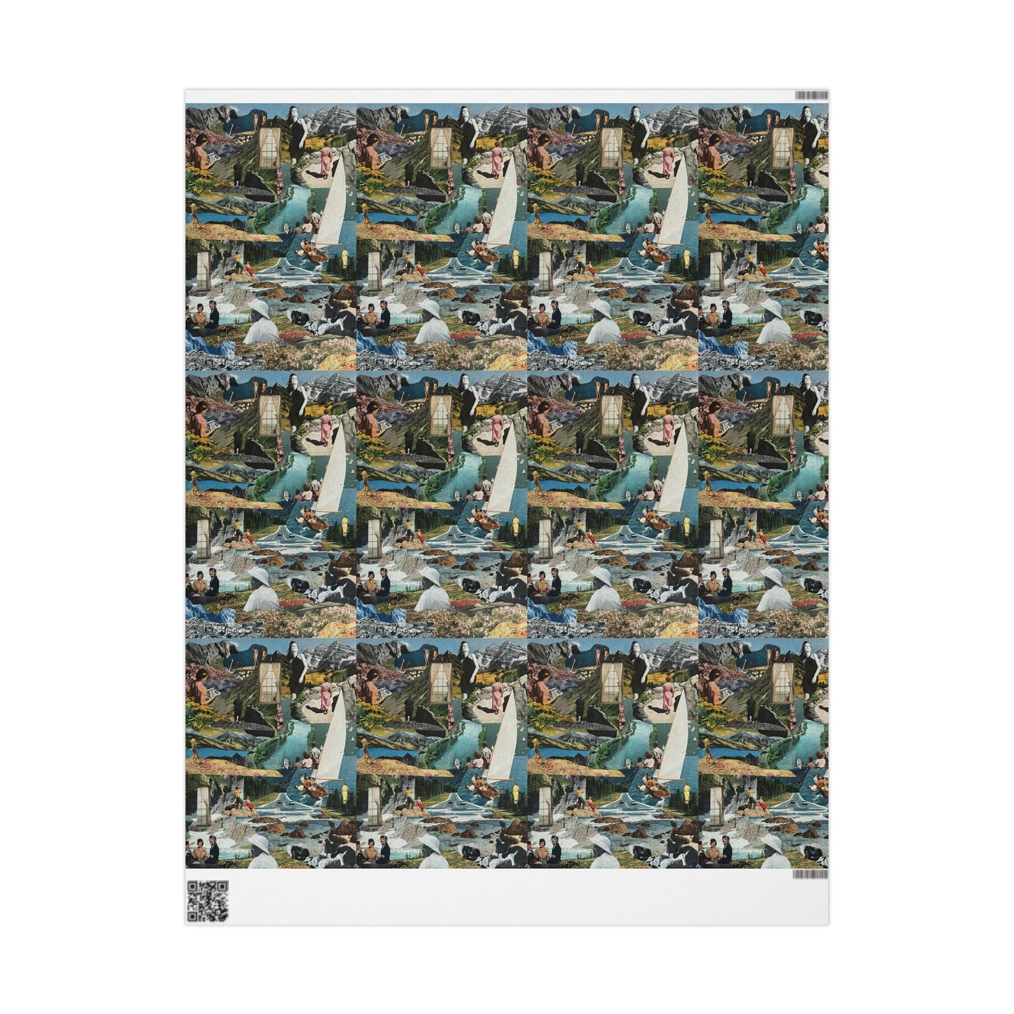 Create Your Own World | Collage Art Wrapping Paper
