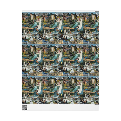Create Your Own World | Collage Art Wrapping Paper